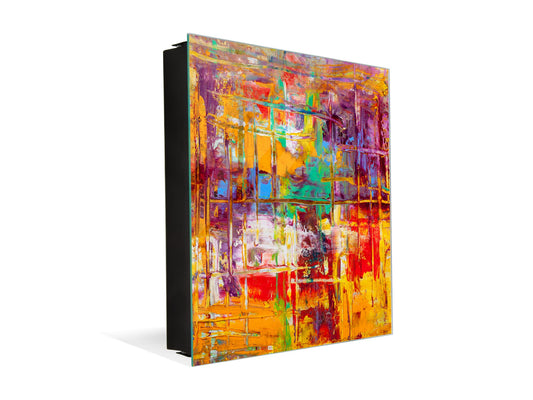Wall Mount Key Box together with Decorative Dry Erase Board KN15 Art Series : Abstract art background 2