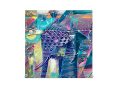 Wall Mount Key Box together with Decorative Dry Erase Board KN15 Art Series : Abstract Indian elephant