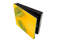 Decorative Key Box with Magnetic Glass Dry-Erase Board KN14 Nature series : Yellow leaves