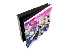 Wall Mount Key Box together with Decorative Dry Erase Board KN15 Art Series : Bouquet of flowers