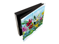 Wall Mount Key Box together with Decorative Dry Erase Board KN15 Art Series : Bouquet of flowers 2