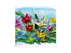 Wall Mount Key Box together with Decorative Dry Erase Board KN15 Art Series : Bouquet of flowers 2