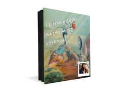 Decorative Key Box with Magnetic Glass Whiteboard – Stylish Home Organizer –Multi-Functional Key Cabinet with Glass Markerboard – Wall Organizer for Home & Office - KN23 Abstract Concepts Series 2 : A Date in a Different Dimension