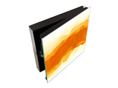 Wall Mount Key Box together with Decorative Dry Erase Board KN15 Art Series : Orange watercolour