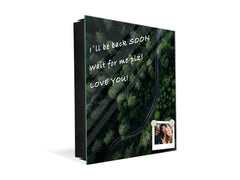 Wall Mounted Key Holder and Magnetic Dry-Erase Glass Board KN19 Miscellaneous Series : Forest road