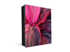 Decorative Key Box with Magnetic Glass Dry-Erase Board KN14 Nature series : Fluorescent leaves