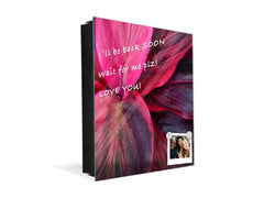 Decorative Key Box with Magnetic Glass Dry-Erase Board KN14 Nature series : Fluorescent leaves