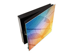 Decorative Key Box with Magnetic Glass Dry-Erase Board KN14 Nature series : Colourful transparent leaves