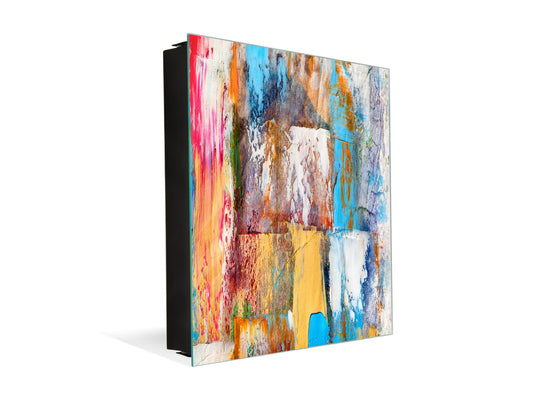 Wall Mount Key Box together with Decorative Dry Erase Board KN15 Art Series : Abstract art background 3