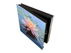 Decorative Key Box with Magnetic Glass Dry-Erase Board KN14 Nature series : Beautiful water lilly flower 1