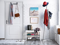 Decorative Key Box with Magnetic Glass Memo Board - Tempered Glass Wall Art - KN21 Abstract Concepts Series 1 : Giraffe above Clouds