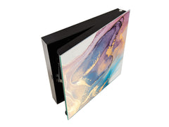 Wall Mount Key Box together with Decorative Dry Erase Board KN15 Art Series : Liquid colours 1