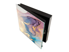 Wall Mount Key Box together with Decorative Dry Erase Board KN15 Art Series : Liquid colours 1