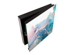 Wall Mount Key Box together with Decorative Dry Erase Board KN15 Art Series : Liquid colours 2