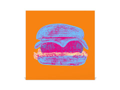 Key Storage Box with Magnetic Glass Whiteboard – Sleek Wall-Mounted Organizer – Magnetic Dry-Erase Key Holder – Decorative Key Organizer for Entryways & Offices – KN24 Pop Art Series : Pop Art Burger 4