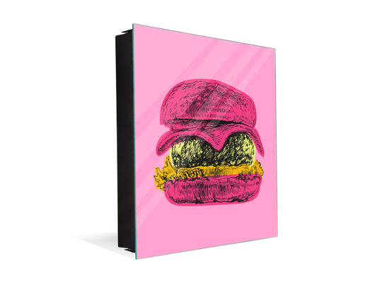 Armadietto moderno per chiavi con motivo a scelta K01 Linee concentriche