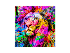 Decorative Key Organizer with Magnetic Surface Dry-Erase Board KN17 Animals Series : Colourful lion