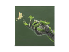 Decorative Key Box with Magnetic Glass Memo Board - Tempered Glass Wall Art - KN21 Abstract Concepts Series 1 : Freedom of Wilderness