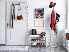 Decorative Key Organizer with Magnetic Surface Dry-Erase Board KN17 Animals Series : Colourful cat