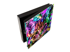 Decorative Key Organizer with Magnetic Surface Dry-Erase Board KN17 Animals Series : Colourful cat