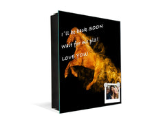 Decorative Key Organizer with Magnetic Surface Dry-Erase Board KN17 Animals Series : Wild horse