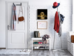 Key Cabinet with Glass Dry-Erase Board – Elegant Key Storage for Home, Office & Airbnb – Magnetic Glass Whiteboard & Key Holder – KN22 Modern Art Series : Physical Bitcoin