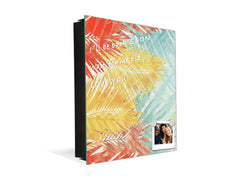 Decorative Key Box with Magnetic Glass Dry-Erase Board KN14 Nature series : Botanical wall art.