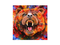 Decorative Key Organizer with Magnetic Surface Dry-Erase Board KN17 Animals Series : Colourful bear