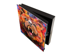 Decorative Key Organizer with Magnetic Surface Dry-Erase Board KN17 Animals Series : Colourful bear