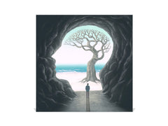 Decorative Key Box with Magnetic Glass Whiteboard – Stylish Home Organizer –Multi-Functional Key Cabinet with Glass Markerboard – Wall Organizer for Home & Office - KN23 Abstract Concepts Series 2 : Path to Enlightenment