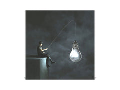 Decorative Key Box with Magnetic Glass Whiteboard – Stylish Home Organizer –Multi-Functional Key Cabinet with Glass Markerboard – Wall Organizer for Home & Office - KN23 Abstract Concepts Series 2 : Fishing new ideas