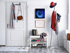 Key Cabinet with Glass Dry-Erase Board – Elegant Key Storage for Home, Office & Airbnb – Magnetic Glass Whiteboard & Key Holder – KN22 Modern Art Series : Sign of the Times