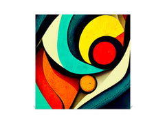 Decorative Key Box with Magnetic Glass Whiteboard – Stylish Home Organizer –Multi-Functional Key Cabinet with Glass Markerboard – Wall Organizer for Home & Office - KN23 Abstract Concepts Series 2 : Dynamic Harmony