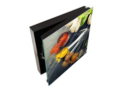 Petite armoire pour clés avec motif au choix K01 Lignes concentriques