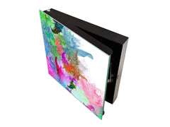 Key Cabinet Storage Box with Frameless Glass White Board KN16 Textures Series : Colourful background