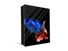 Decorative Key Organizer with Magnetic Surface Dry-Erase Board KN17 Animals Series : Colourful eagle