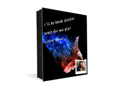 Decorative Key Organizer with Magnetic Surface Dry-Erase Board KN17 Animals Series : Colourful eagle