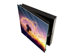 Decorative Key Box with Magnetic Glass Dry-Erase Board KN14 Nature series : Sunset dandelion
