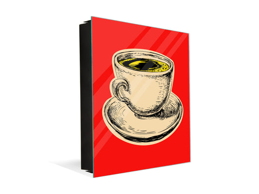 Armadietto moderno per chiavi con motivo a scelta K01 Linee concentriche