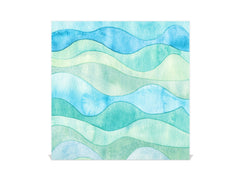 Wall Mount Key Box together with Decorative Dry Erase Board KN15 Art Series : Watercolour waves