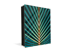 Decorative Key Box with Magnetic Glass Dry-Erase Board KN14 Nature series : Palm leaf