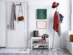 Decorative Key Box with Magnetic Glass Dry-Erase Board KN14 Nature series : Palm leaf