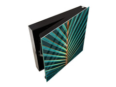 Decorative Key Box with Magnetic Glass Dry-Erase Board KN14 Nature series : Palm leaf