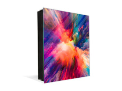 Key Cabinet Storage Box with Frameless Glass White Board KN16 Textures Series : Colours splash