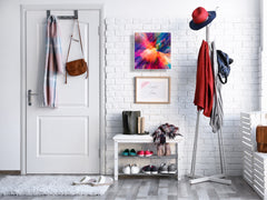 Key Cabinet Storage Box with Frameless Glass White Board KN16 Textures Series : Colours splash