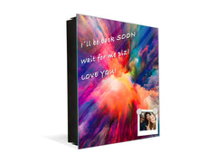 Key Cabinet Storage Box with Frameless Glass White Board KN16 Textures Series : Colours splash