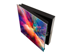 Key Cabinet Storage Box with Frameless Glass White Board KN16 Textures Series : Colours splash
