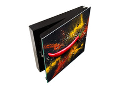 Petite armoire pour clés avec motif au choix K01 Lignes concentriques