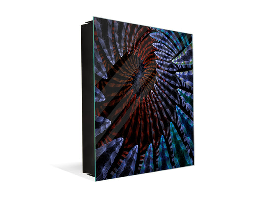 Dekorative Key Box K01 Konzentrische Linien