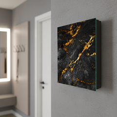 Concept Crystal Wall Mount Key Box together with Decorative Dry Erase Board KN03 Colourful abstractions Series: Glossy stone texture